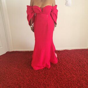 ALLURE Puff Sleeve Ruched Sheath Gown | Off-Shoulder Sweetheart Bodycon Formal